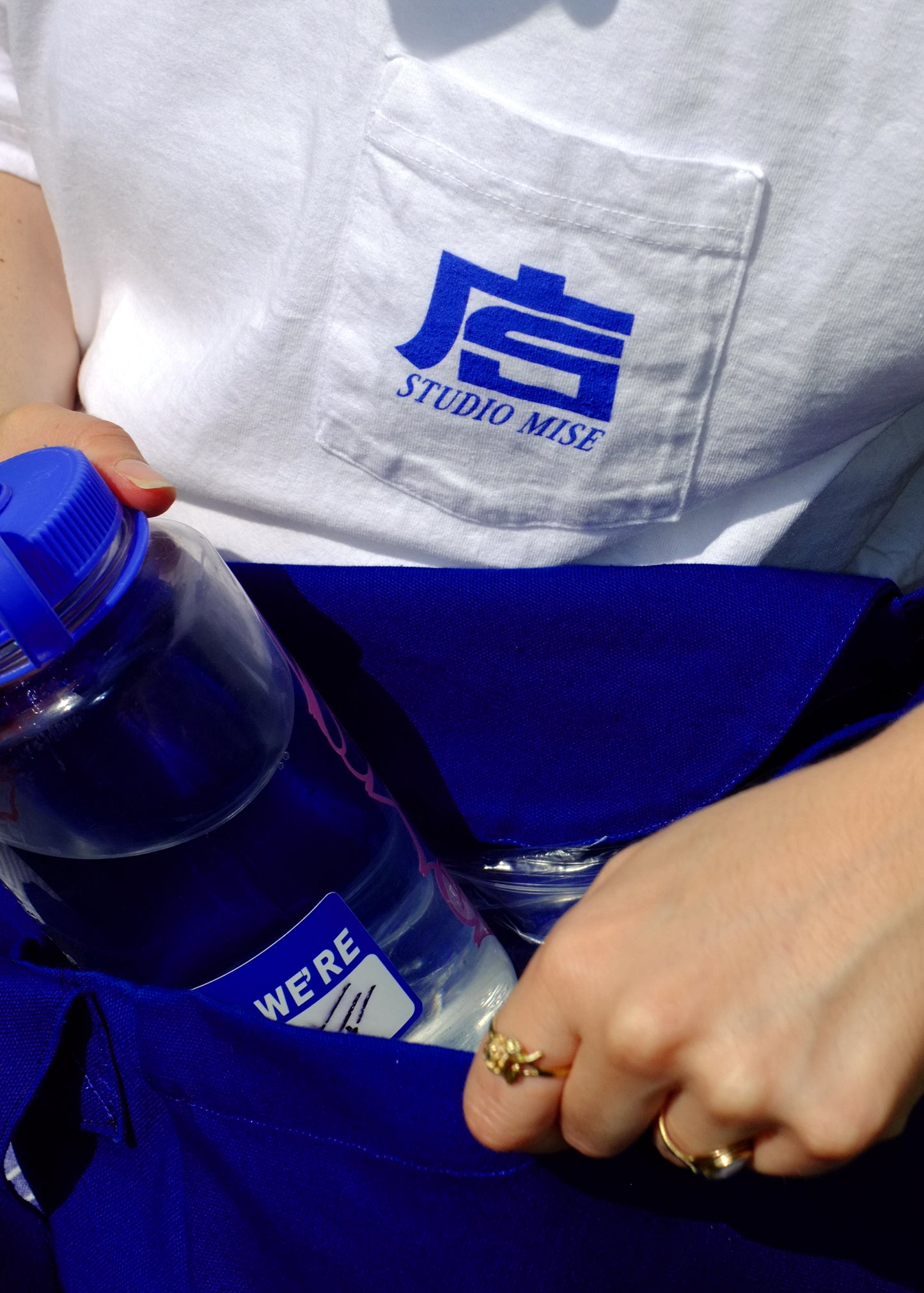 Kanji Logo Pocket T-Shirt in White