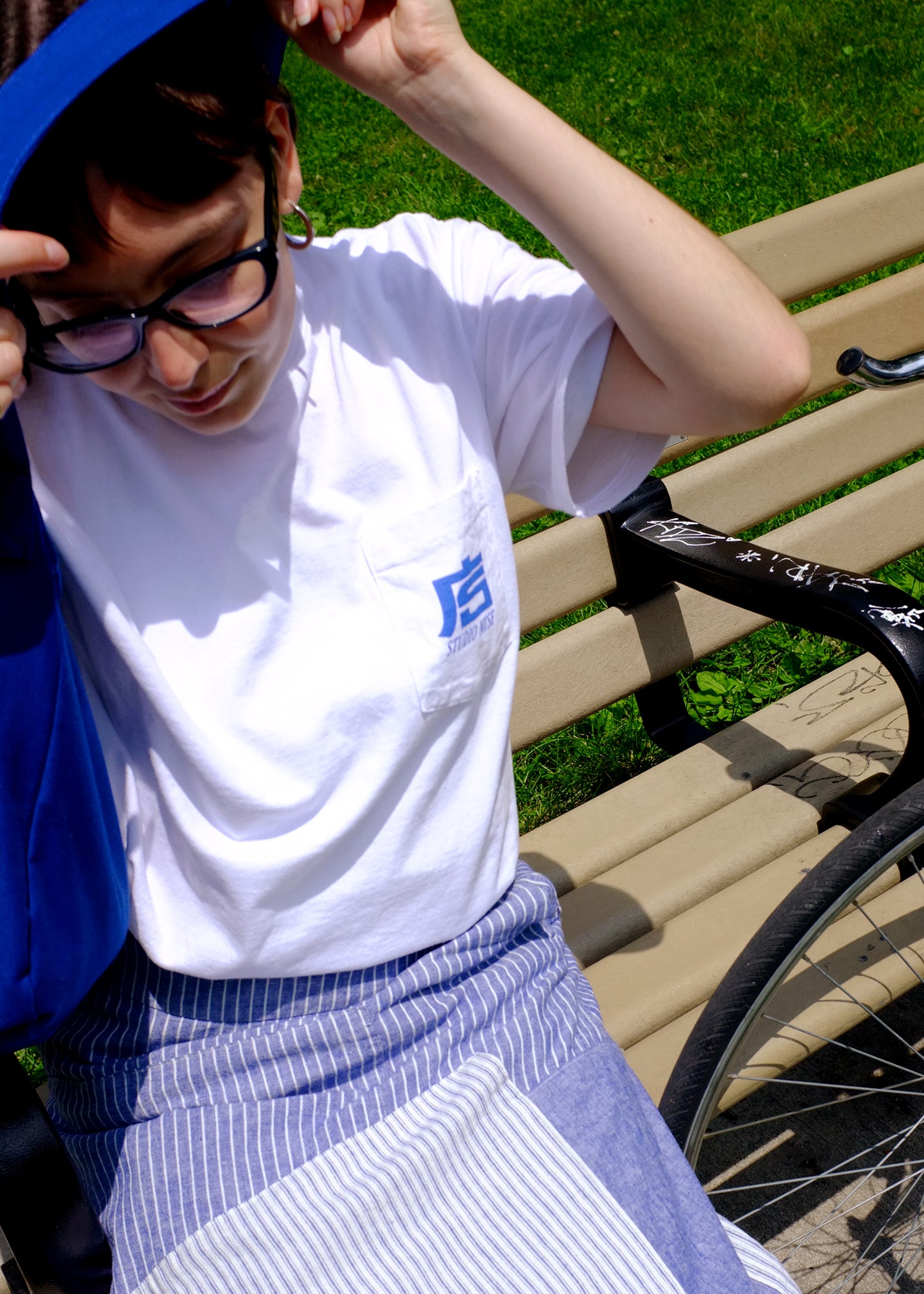 Kanji Logo Pocket T-Shirt in White
