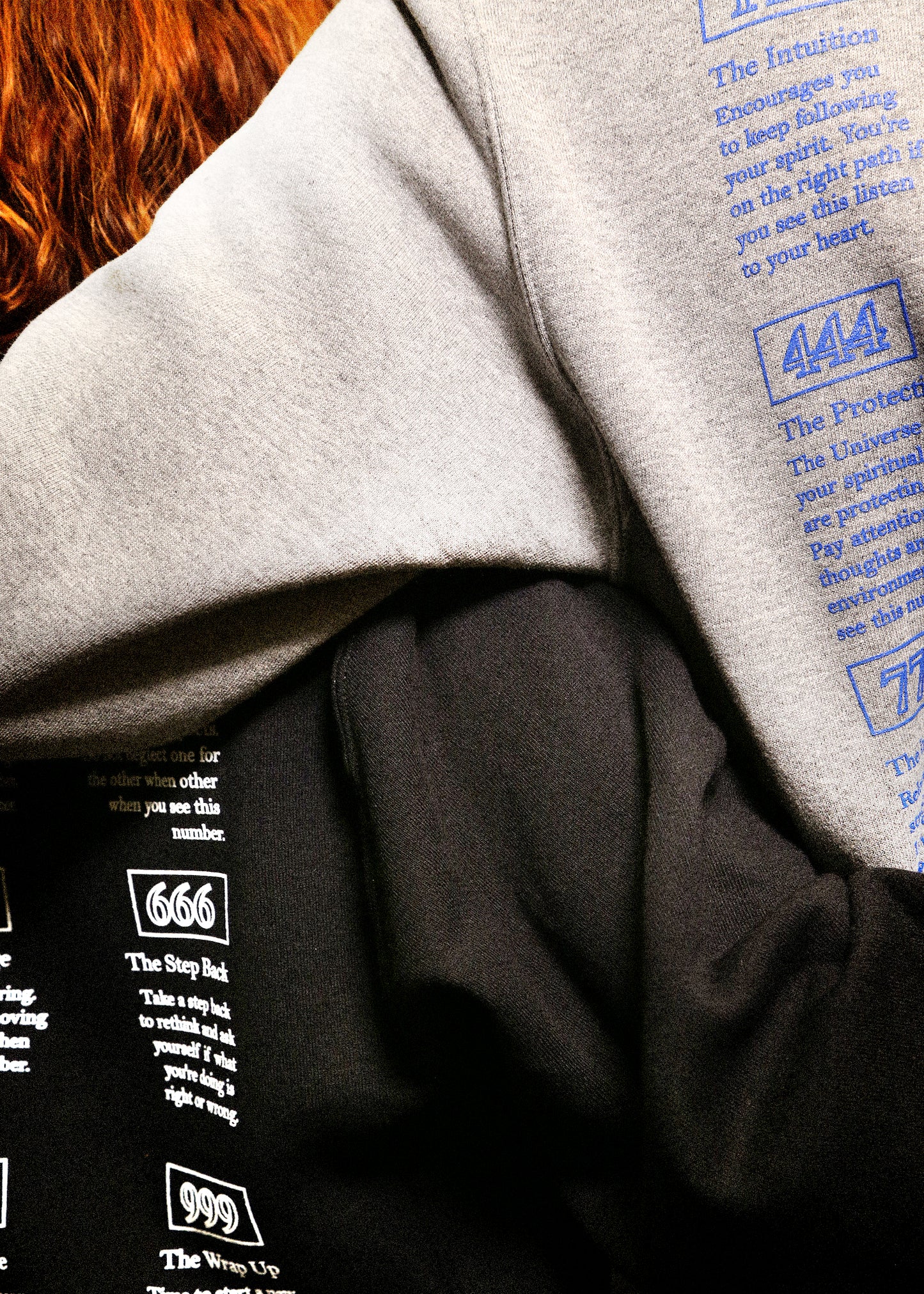 Angel Numbers Open-Bottom Sweatpant in Black