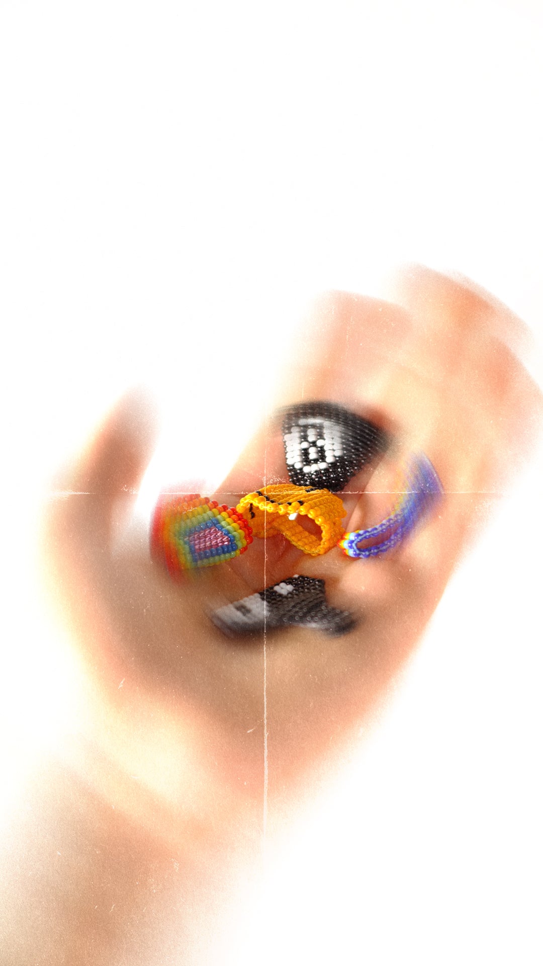 Smiley BB Beaded Ring