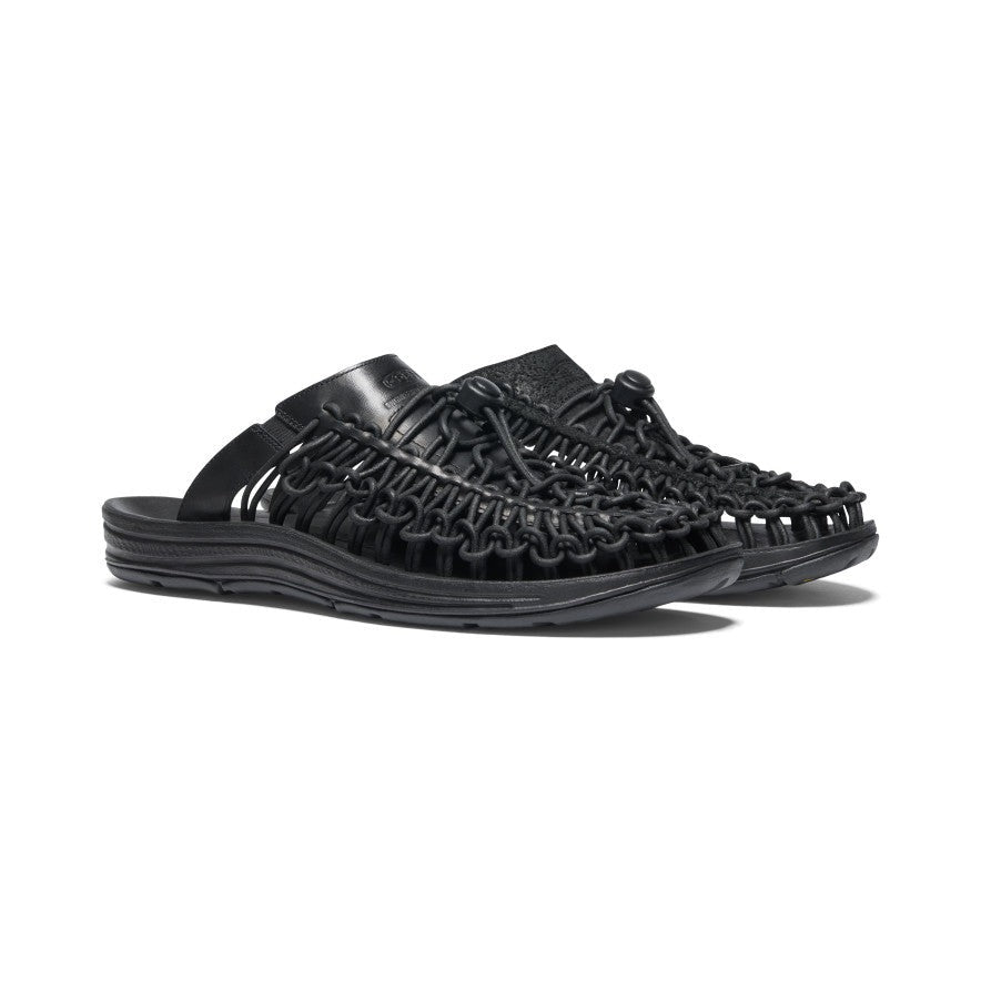 UNEEK Leather Slides x Engineered Garments in Triple Black