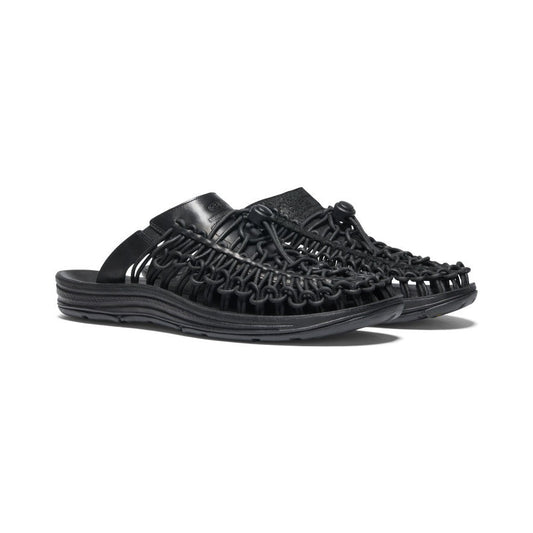 UNEEK Leather Slides x Engineered Garments in Triple Black