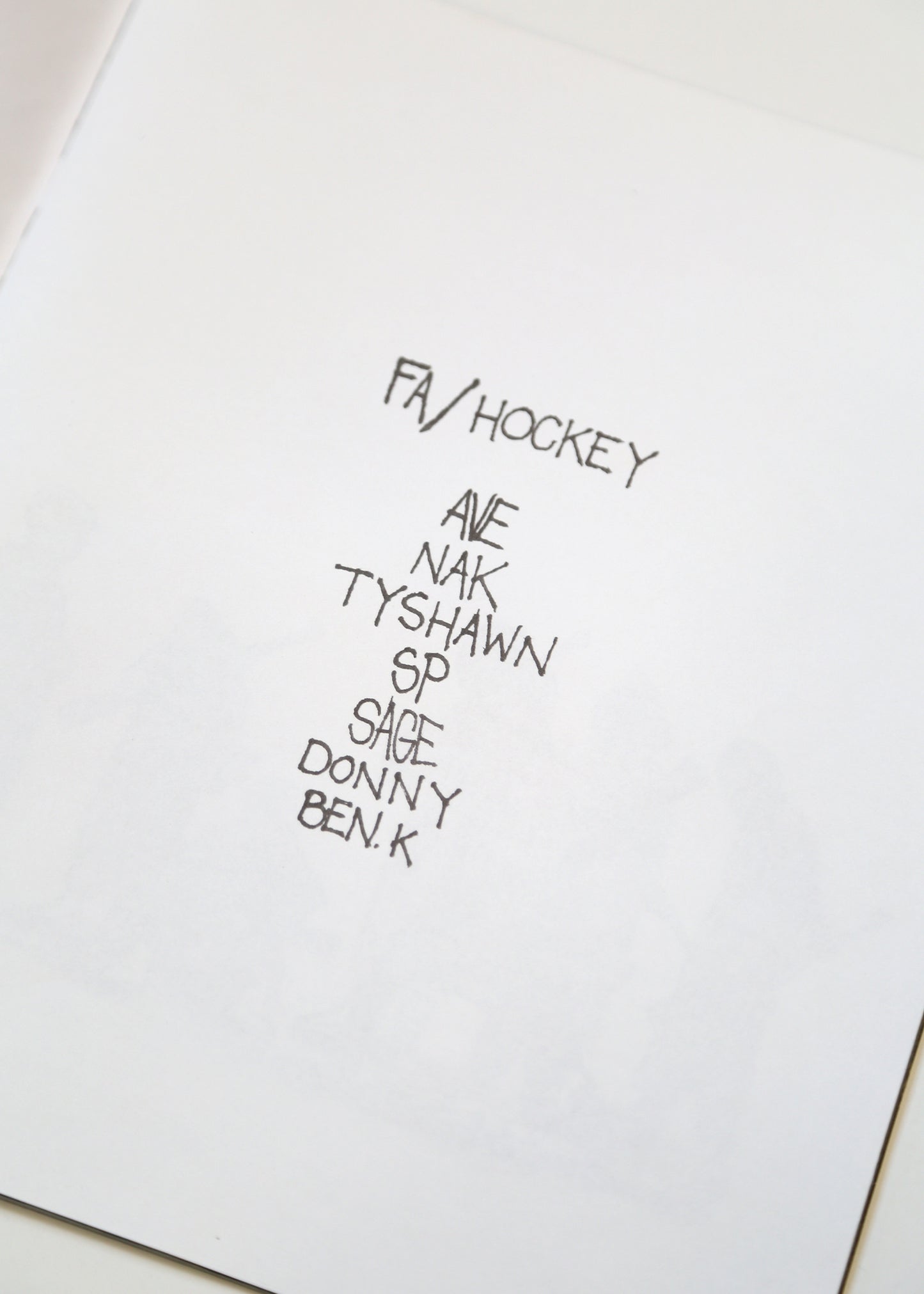 FA/Hockey 2015 Zine