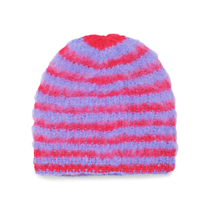 Mohair Toque, Red/Purple