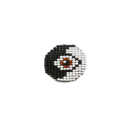 Evil Eye Beaded Ring, Brown Protection