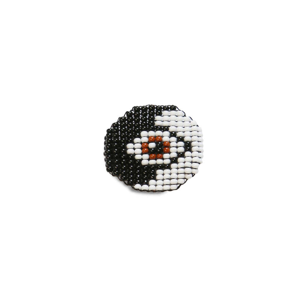 Evil Eye Beaded Ring, Brown Protection