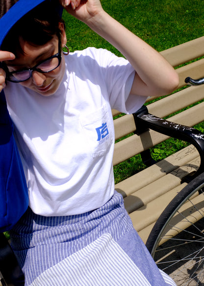Kanji Logo Pocket T-Shirt in White