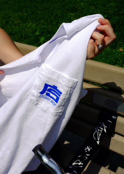 Kanji Logo Pocket T-Shirt in White