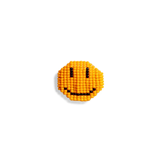 Smiley BB Beaded Ring
