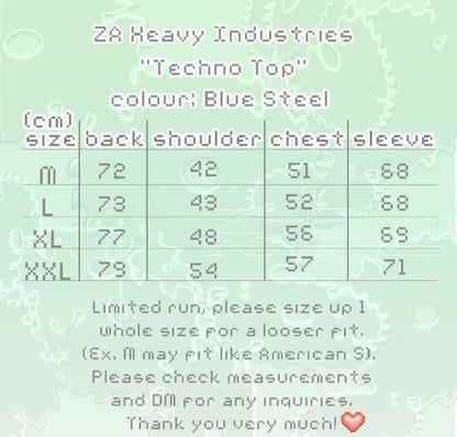 zarickett Heavy Industries "Techno Top" in Blue Steel