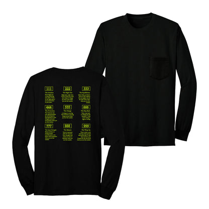 Angel Numbers Pocket Longsleeve