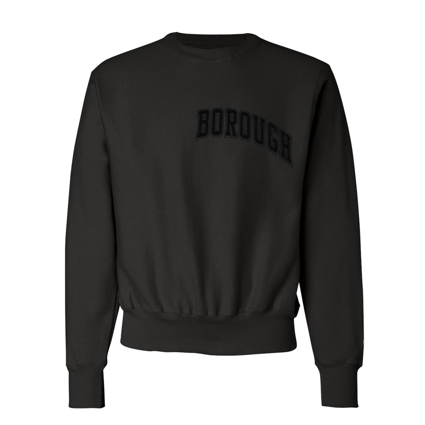 Borough Flock Crewneck x Champion Reverse Weave Black