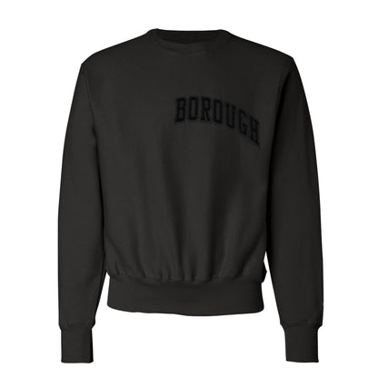 Borough Flock Crewneck x Champion Reverse Weave Black