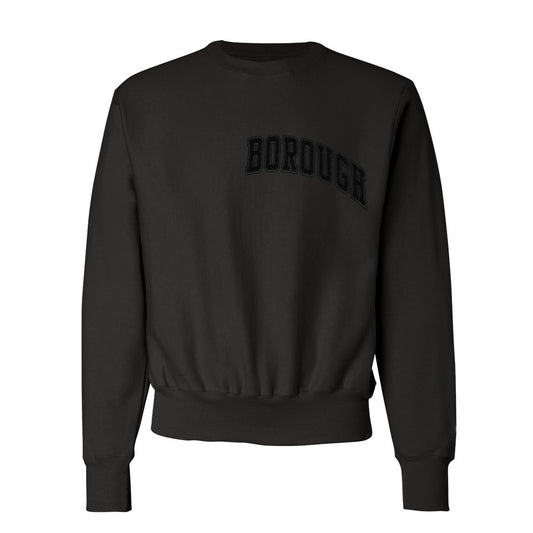 Borough Flock Crewneck x Champion Reverse Weave Black