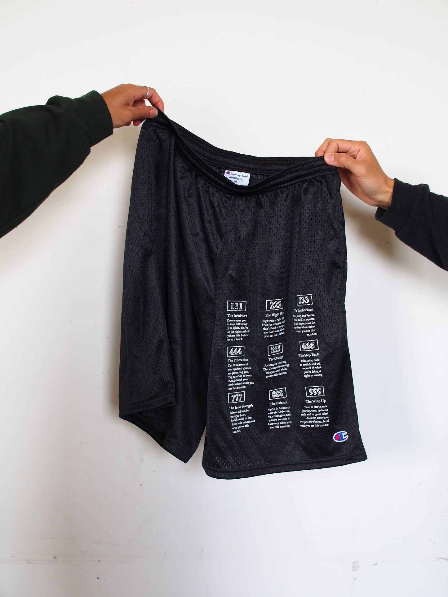 Angel Numbers x Champion Ball Shorts in Black