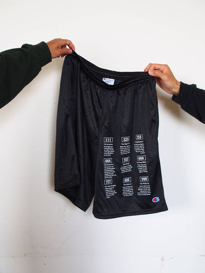 Angel Numbers x Champion Ball Shorts in Black