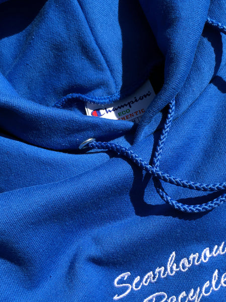 Scarborough Recycles Hoodie, Blue White
