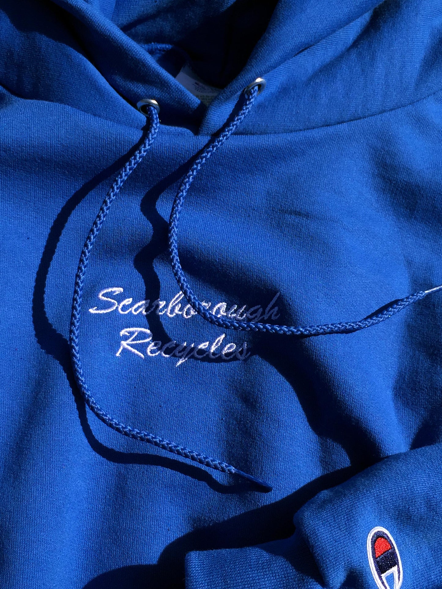 Scarborough Recycles Hoodie, Blue White