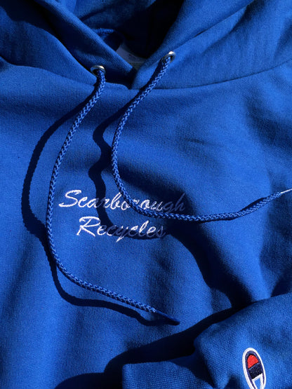 Scarborough Recycles Hoodie, Blue White